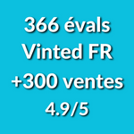 Compte Vinted France à vendre : 366 Évaluations, +300 ventes, 4.9/5