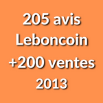 Compte Leboncoin Particulier à vendre : 205 Avis, +200 ventes (2013)