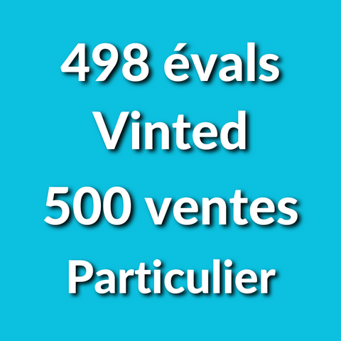 Compte Vinted Particulier prêt à l’emploi – 498 avis, actif et crédible (500 ventes)